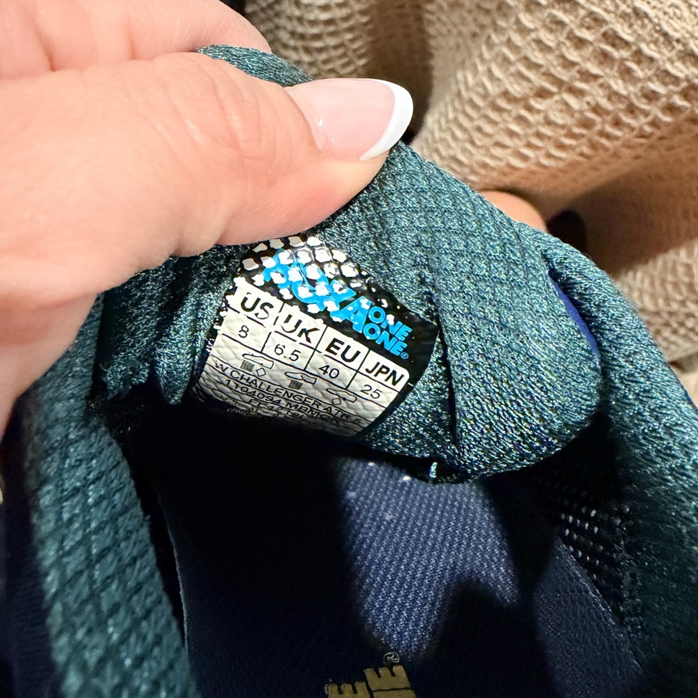 Hoka Navy, Teal & Yellow Trail Running Sneakers - Picture 10 of 10
